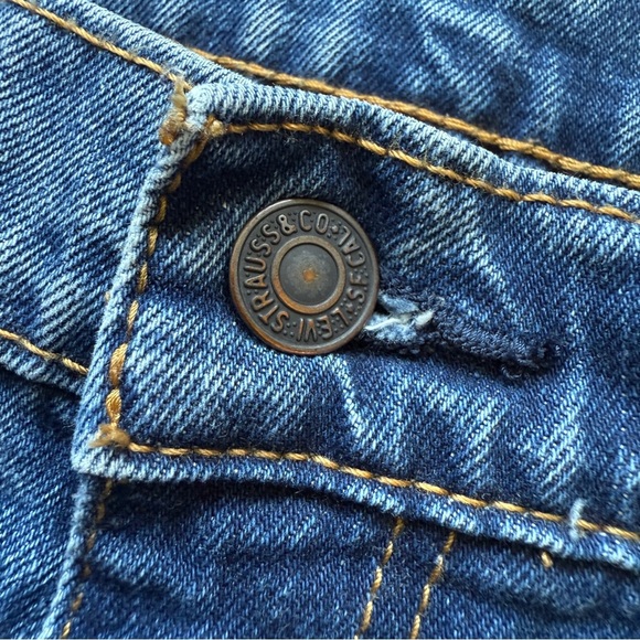 Levi's 505 Men's Straight Jeans W30 L30 Classic Blue Denim Casual Medium Wash - Picture 3 of 8